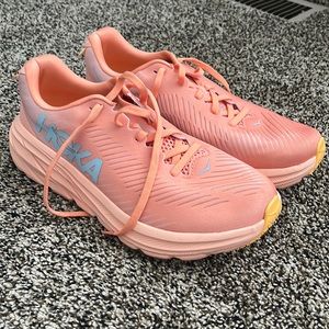 Hoka One One Peach Rincon 3 Sneakers, worn once